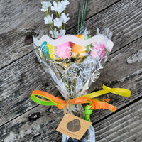 6 Color Spring Wooden Rose Flower Bouquet - The Original Wooden Rose