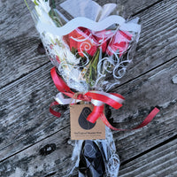 All Red Wooden Rose Flower Bouquet - The Original Wooden Rose