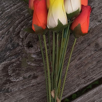 Fall Sunrise Light Fall Colors Wooden Rose Flower Bouquet - The Original Wooden Rose