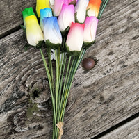 Spring Easter Wooden Rose Flower Bouquet - The Original Wooden Rose