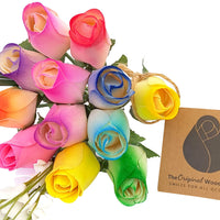 Spring Easter Wooden Rose Flower Bouquet - The Original Wooden Rose