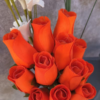 All Orange Halloween Wooden Rose alloween Bouquet - The Original Wooden Rose