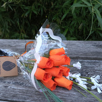 All Orange Halloween Wooden Rose alloween Bouquet - The Original Wooden Rose