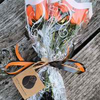 All Orange Halloween Wooden Rose alloween Bouquet - The Original Wooden Rose