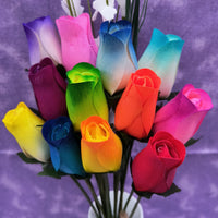 Vibrant Assorted Colors Wooden Rose Flower Bouquet - The Original Wooden Rose