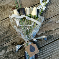 Black and White Wooden Rose Flower Bouquet - The Original Wooden Rose