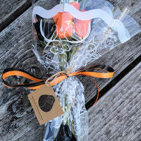 Halloween Black and Orange Wooden Rose Flower Bouquet - The Original Wooden Rose