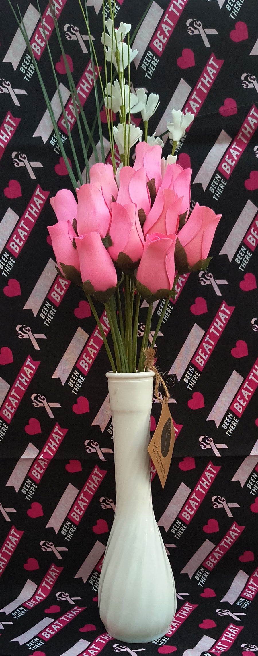 Breast Cancer Awareness All Pink Wooden Rose Bouquet - The Original Wooden Rose