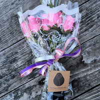 Breast Cancer Awareness All Pink Wooden Rose Bouquet - The Original Wooden Rose