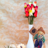 Fall Sunrise Light Fall Colors Wooden Rose Flower Bouquet - The Original Wooden Rose