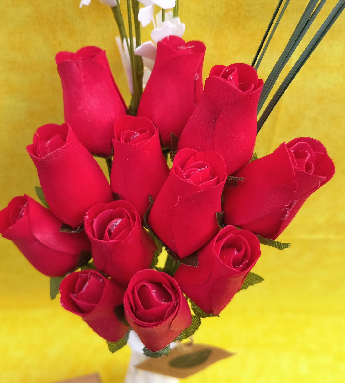 All Red Wooden Rose Flower Bouquet - The Original Wooden Rose