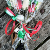 Primitive Christmas Wooden Rose Flower Bouquet - The Original Wooden Rose