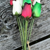 Primitive Christmas Wooden Rose Flower Bouquet - The Original Wooden Rose