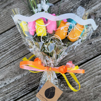 6 Color Spring Wooden Rose Flower Bouquet - The Original Wooden Rose