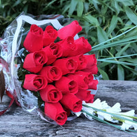 All Red Wooden Rose Flower Bouquet - The Original Wooden Rose