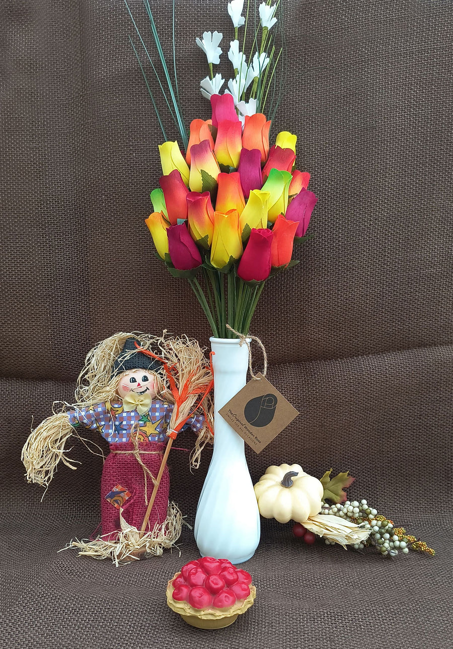 Fall Harvest Flower Bouquet - The Original Wooden Rose