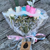 Gender Reveal Wooden Rose Flower Bouquet - The Original Wooden Rose