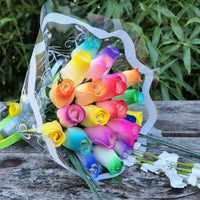 Spring Easter Wooden Rose Flower Bouquet - The Original Wooden Rose