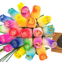 Spring Easter Wooden Rose Flower Bouquet - The Original Wooden Rose