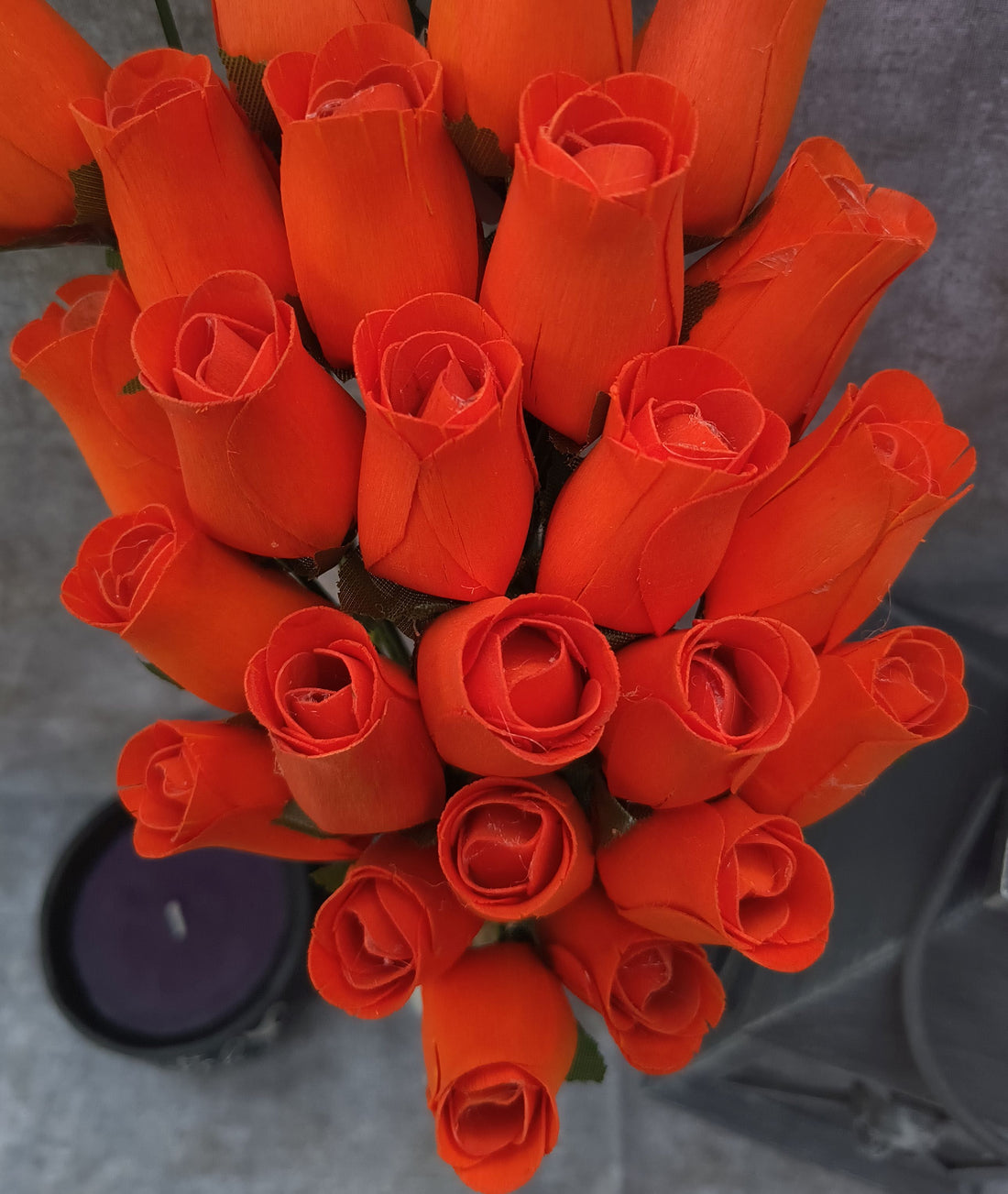 All Orange Halloween Wooden Rose alloween Bouquet - The Original Wooden Rose