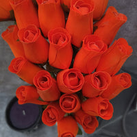 All Orange Halloween Wooden Rose alloween Bouquet - The Original Wooden Rose