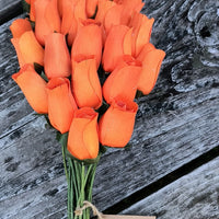 All Orange Halloween Wooden Rose alloween Bouquet - The Original Wooden Rose