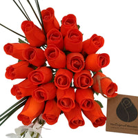 All Orange Halloween Wooden Rose alloween Bouquet - The Original Wooden Rose