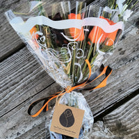 Halloween Black and Orange Wooden Rose Flower Bouquet - The Original Wooden Rose