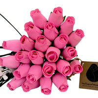 Breast Cancer Awareness All Pink Wooden Rose Bouquet - The Original Wooden Rose