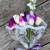 Deluxe Purple Dreams Wooden Rose Flower Bouquet - The Original Wooden Rose