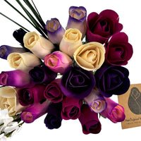 Deluxe Purple Dreams Wooden Rose Flower Bouquet - The Original Wooden Rose