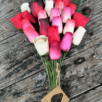 Deluxe Red Passion Wooden Rose Flower Bouquet - The Original Wooden Rose