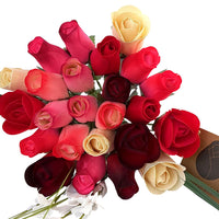 Deluxe Red Passion Wooden Rose Flower Bouquet - The Original Wooden Rose