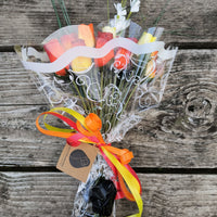 Fall Sunrise Light Fall Colors Wooden Rose Flower Bouquet - The Original Wooden Rose