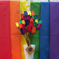 Gay Pride Rainbow of Wooden Roses Flower Bouquet - The Original Wooden Rose