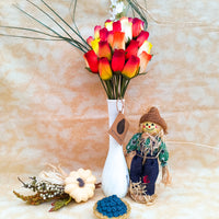 Fall Sunrise Light Fall Colors Wooden Rose Flower Bouquet - The Original Wooden Rose