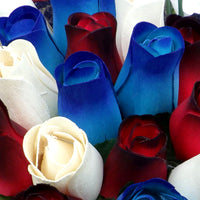 Primitive Patriotic Wooden Rose Flower Bouquet - The Original Wooden Rose