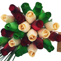 Primitive Christmas Flower Bouquet - The Original Wooden Rose