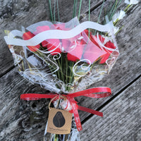 All Red Wooden Rose Flower Bouquet - The Original Wooden Rose