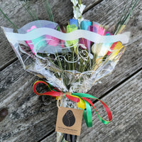 Vibrant Assorted Colors Wooden Rose Flower Bouquet - The Original Wooden Rose