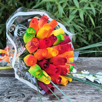 Fall Harvest Flower Bouquet - The Original Wooden Rose