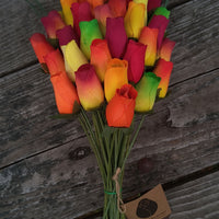 Fall Harvest Flower Bouquet - The Original Wooden Rose