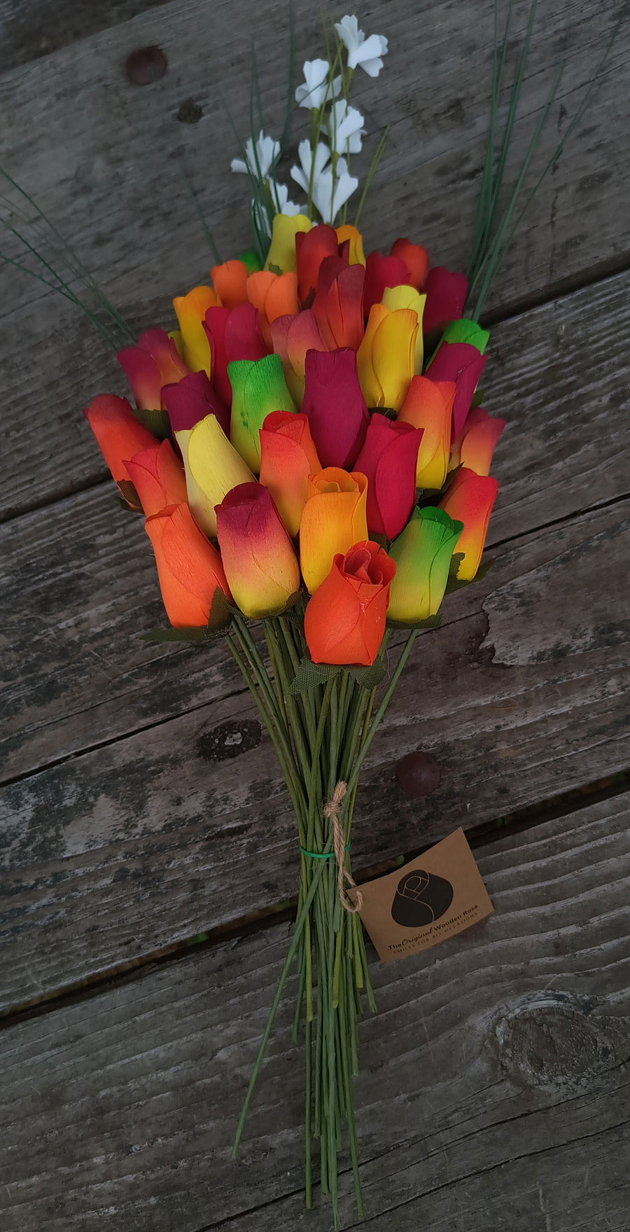 Fall Harvest Flower Bouquet - The Original Wooden Rose