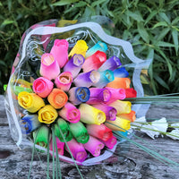 Spring Easter Wooden Rose Flower Bouquet - The Original Wooden Rose