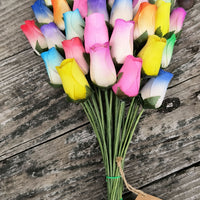 Spring Easter Wooden Rose Flower Bouquet - The Original Wooden Rose