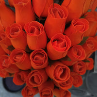 All Orange Halloween Wooden Rose alloween Bouquet - The Original Wooden Rose