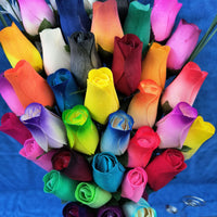 Vibrant Assorted Colors Wooden Rose Flower Bouquet - The Original Wooden Rose