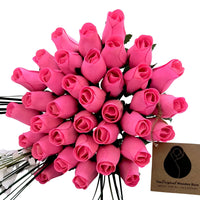 Breast Cancer Awareness All Pink Wooden Rose Bouquet - The Original Wooden Rose