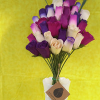 Deluxe Purple Dreams Wooden Rose Flower Bouquet - The Original Wooden Rose