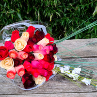 Deluxe Red Passion Wooden Rose Flower Bouquet - The Original Wooden Rose